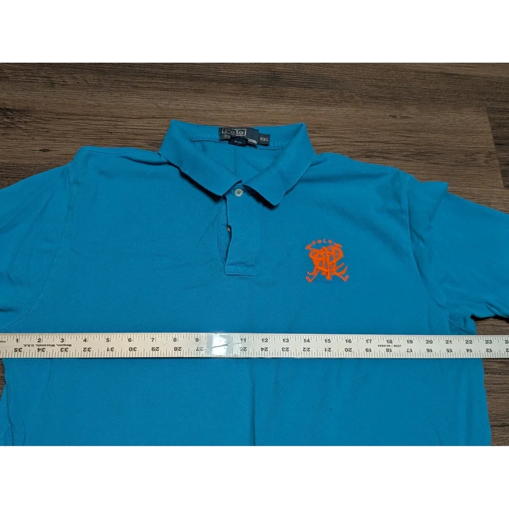 Polo Ralph‎ Lauren Men's XXL Blue Short Sleeve Polo Shirt Cross Mallets Logo